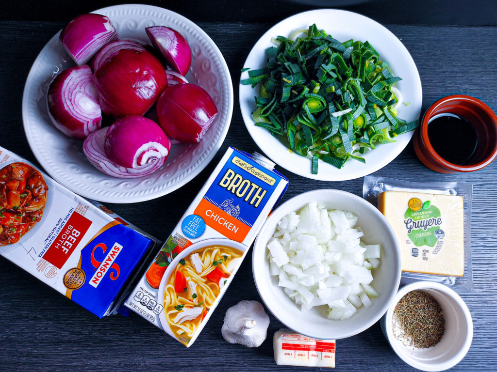 INGREDIENTS FOR RED ONION SOUP