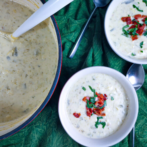 CREAMY POTATO LEEK SOUP-SET AS FEATURED IMAGE