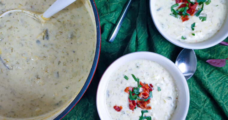 CREAMY POTATO LEEK SOUP-SET AS FEATURED IMAGE