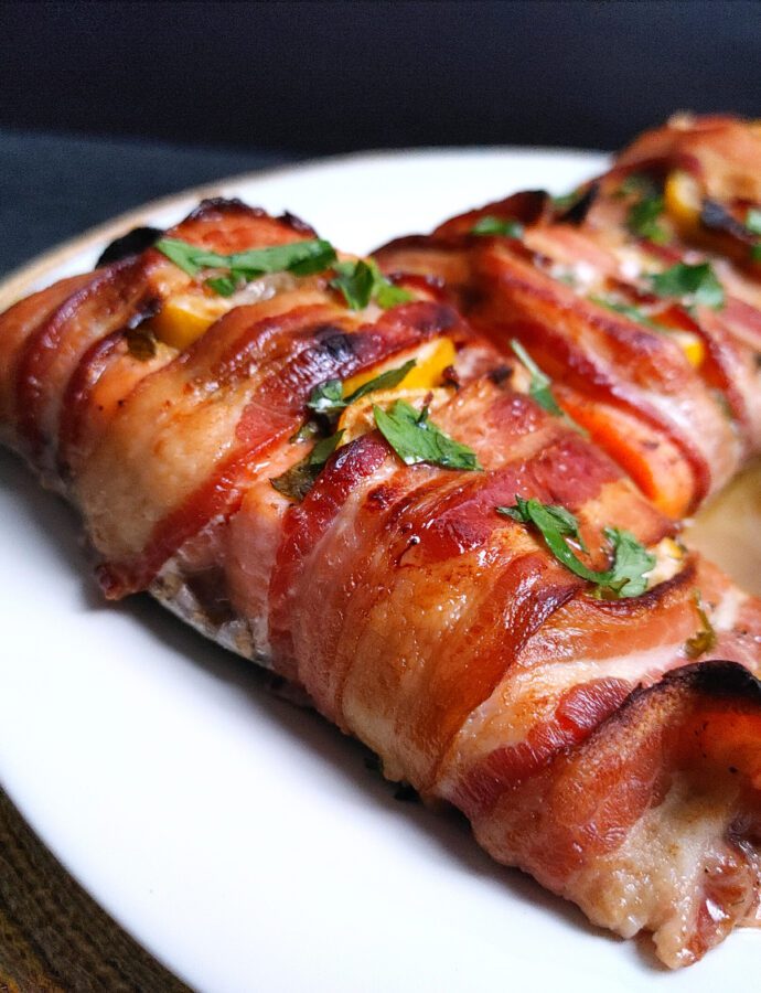 Bacon-Wrapped Baked Salmon