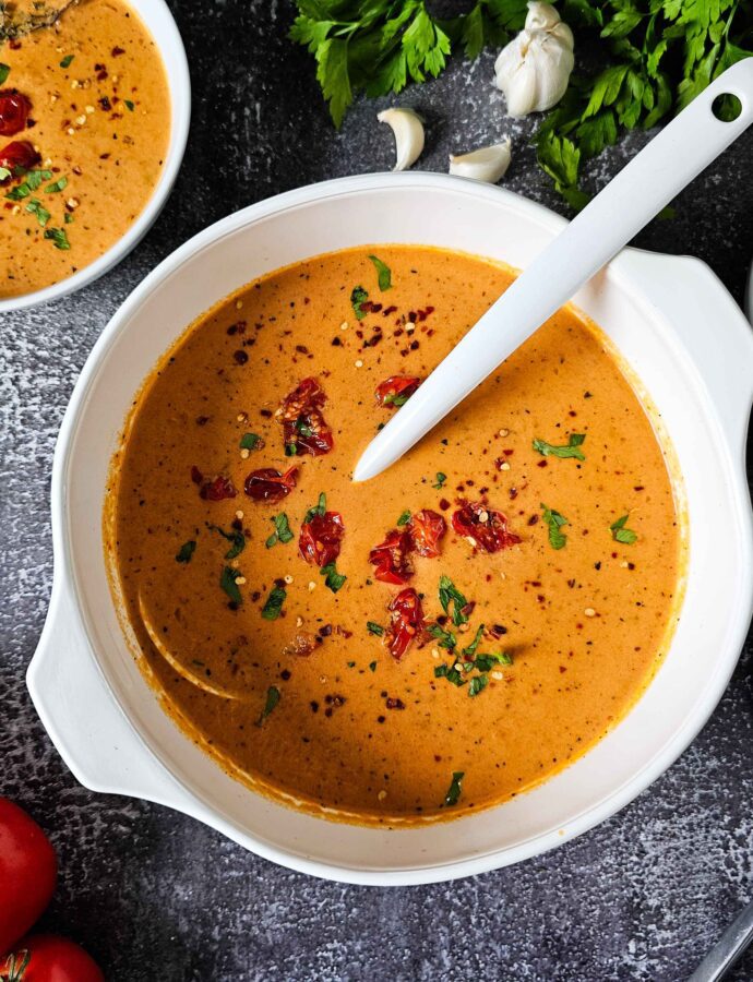 Creamy Roasted Tomato Basil Soup