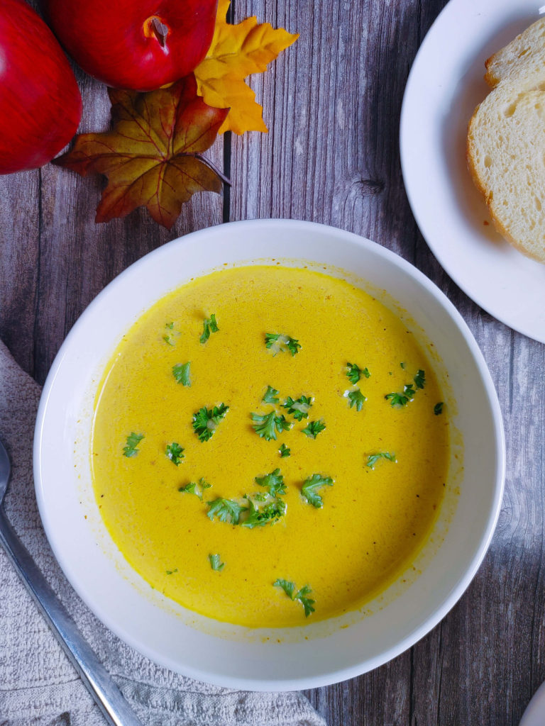 PUMPKIN APPLE SOUP CLOSE UP