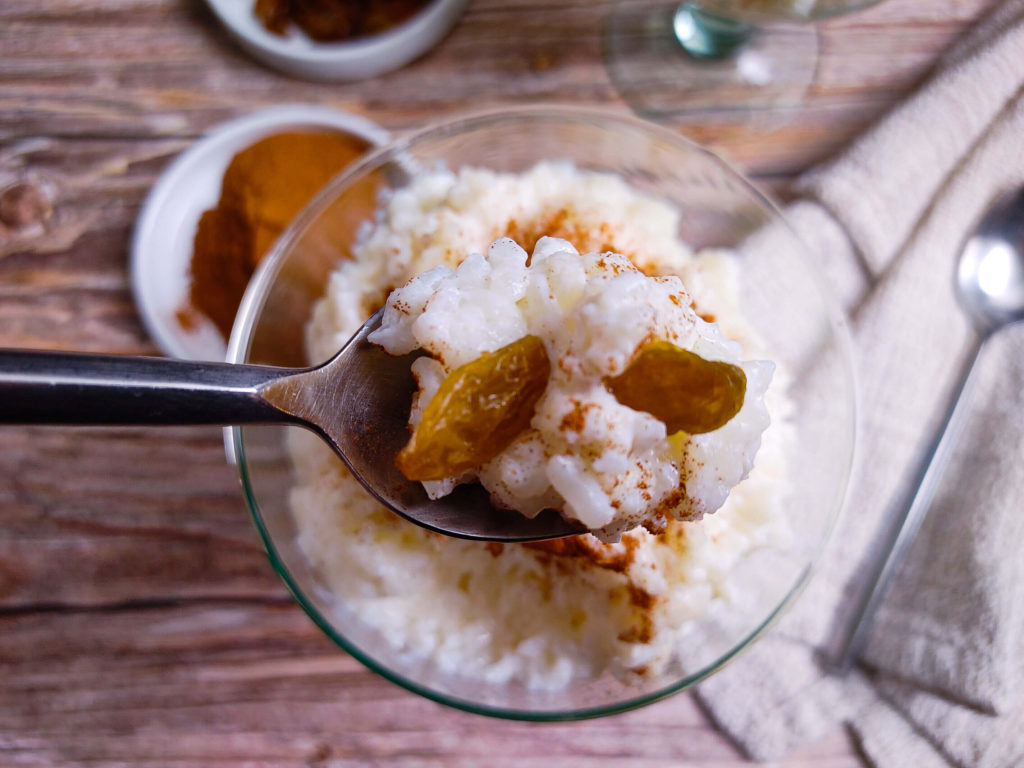 BALKAN RICE PUDDING ON A SPOON