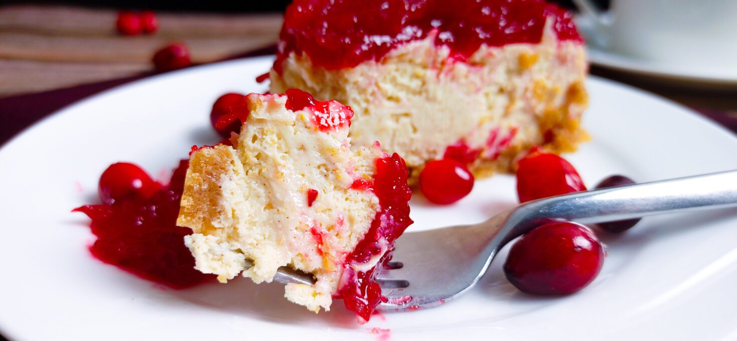 Creamy Holiday Cranberry Cheesecake