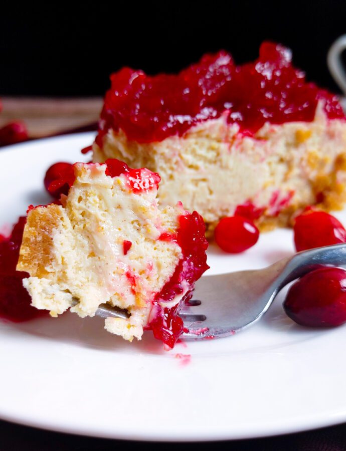 Creamy Holiday Cranberry Cheesecake