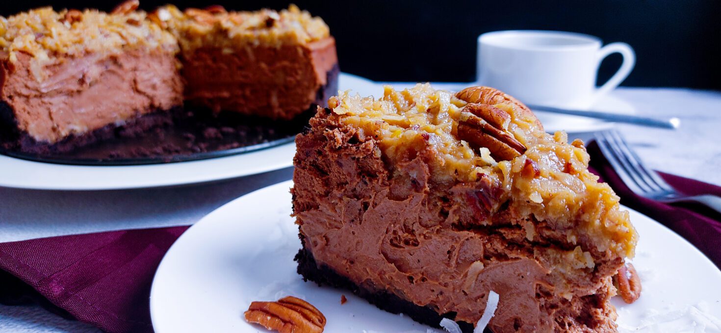 Creamy German Chocolate Cheesecake