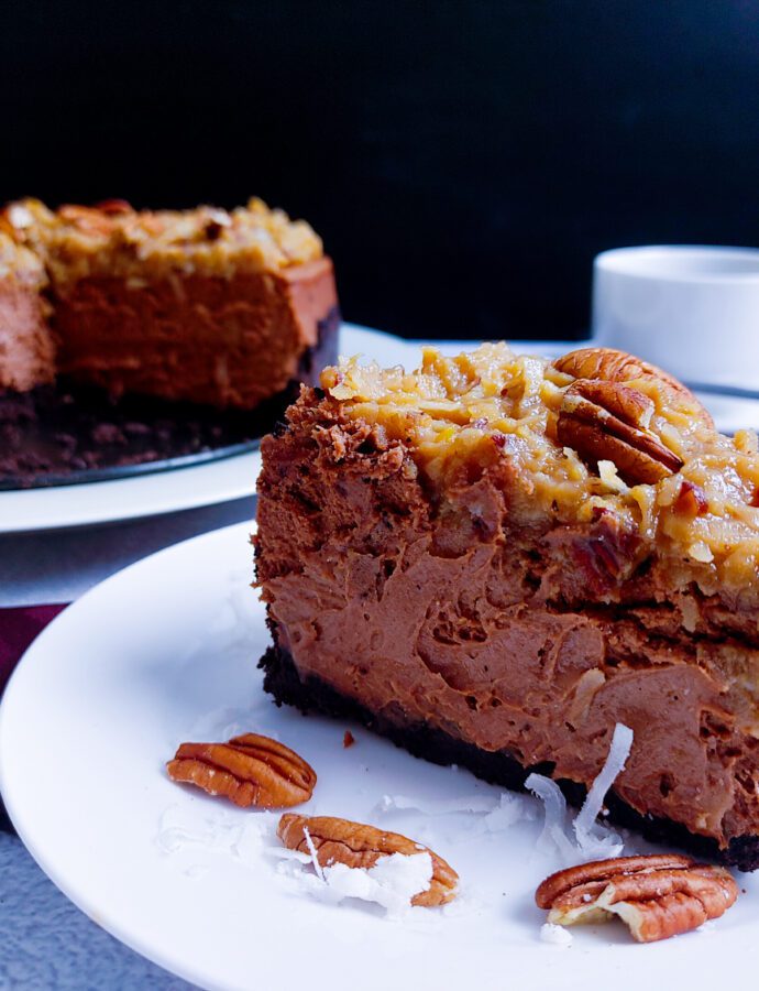 Creamy German Chocolate Cheesecake