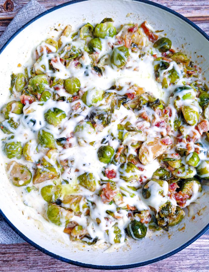 Creamy Bacon Brussels Sprouts