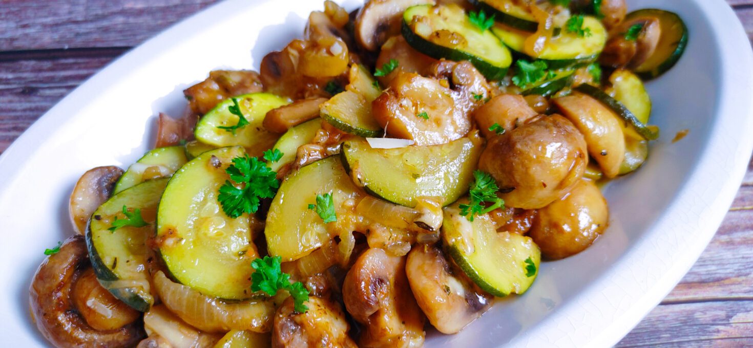 Sauteed Balsamic Zucchini and Mushrooms