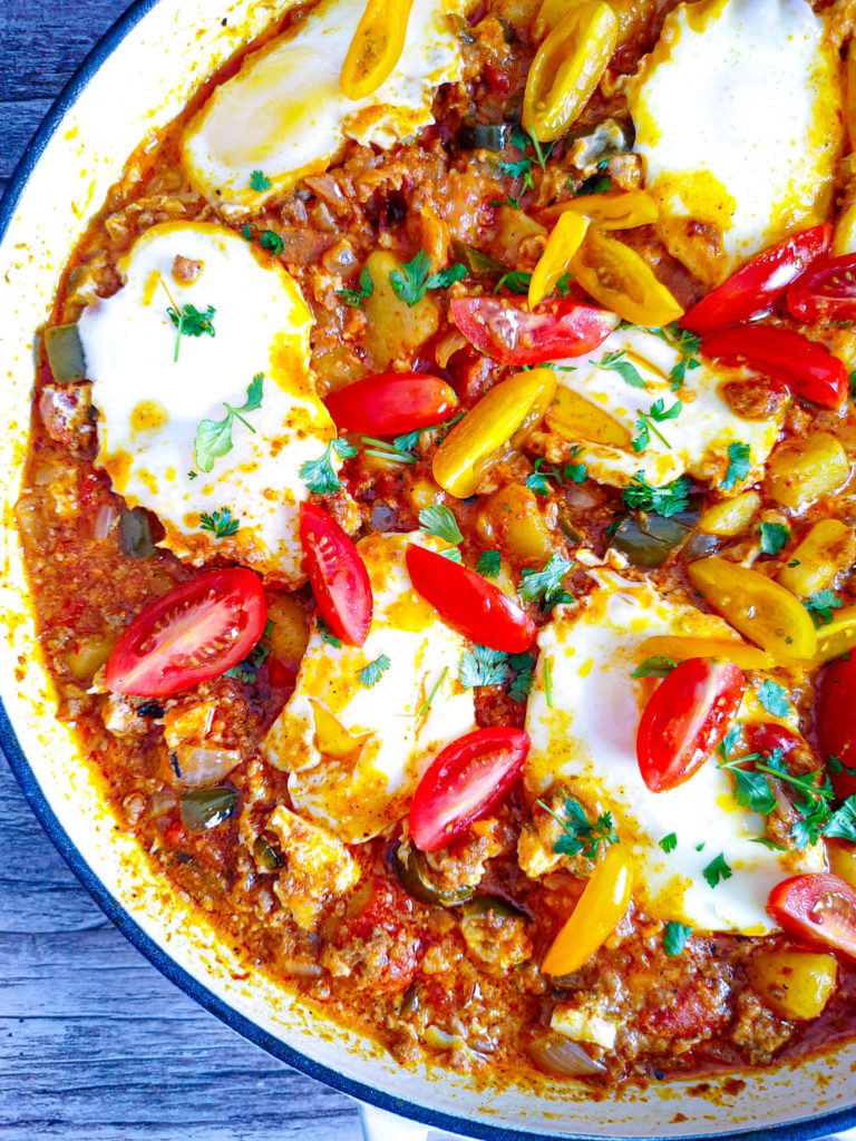 Easy Egg and Chorizo Mexican Breakfast Skillet Recipe - U Keep Cooking