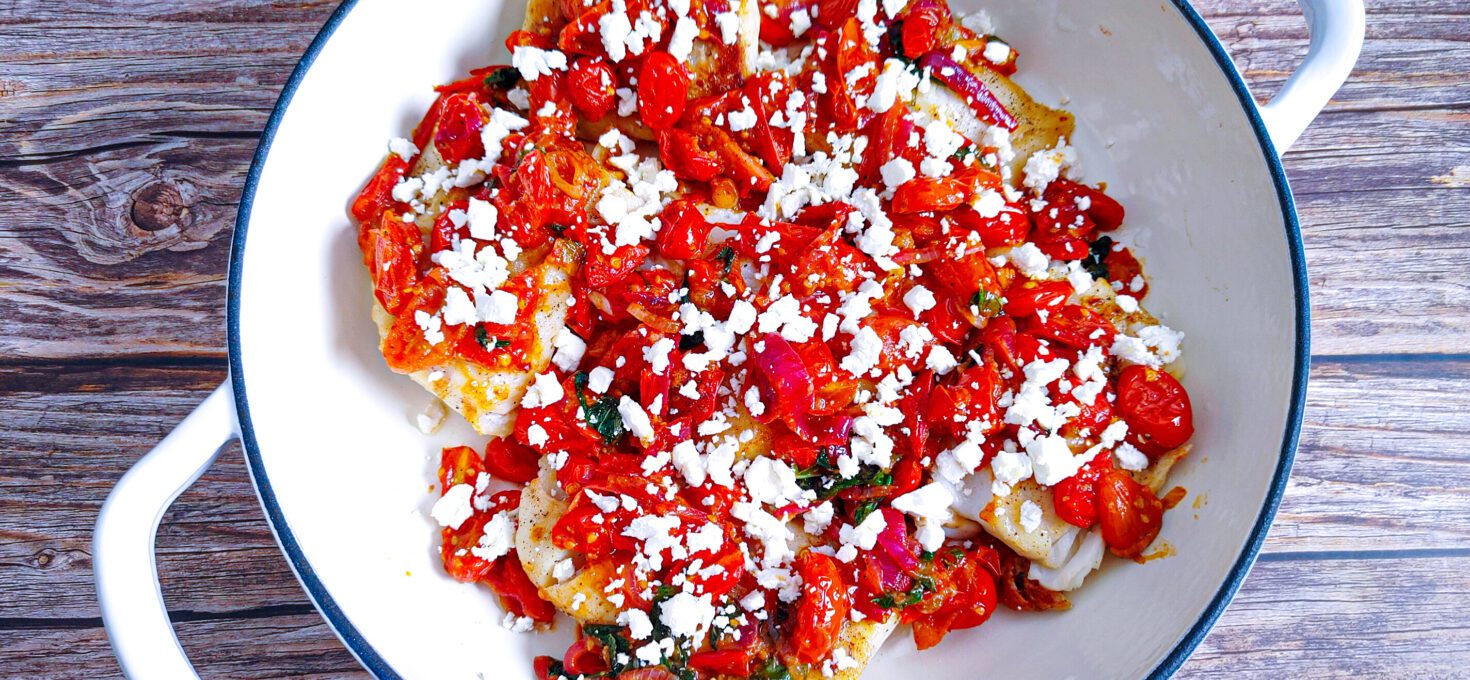 Mediterranean Cod Lemon Garlic and Tomatoes Recipe
