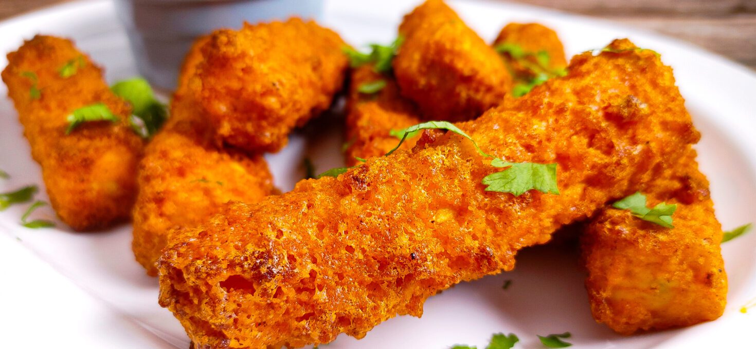 Crispy Vegan Air Fryer Buffalo Tofu Snacks Recipe