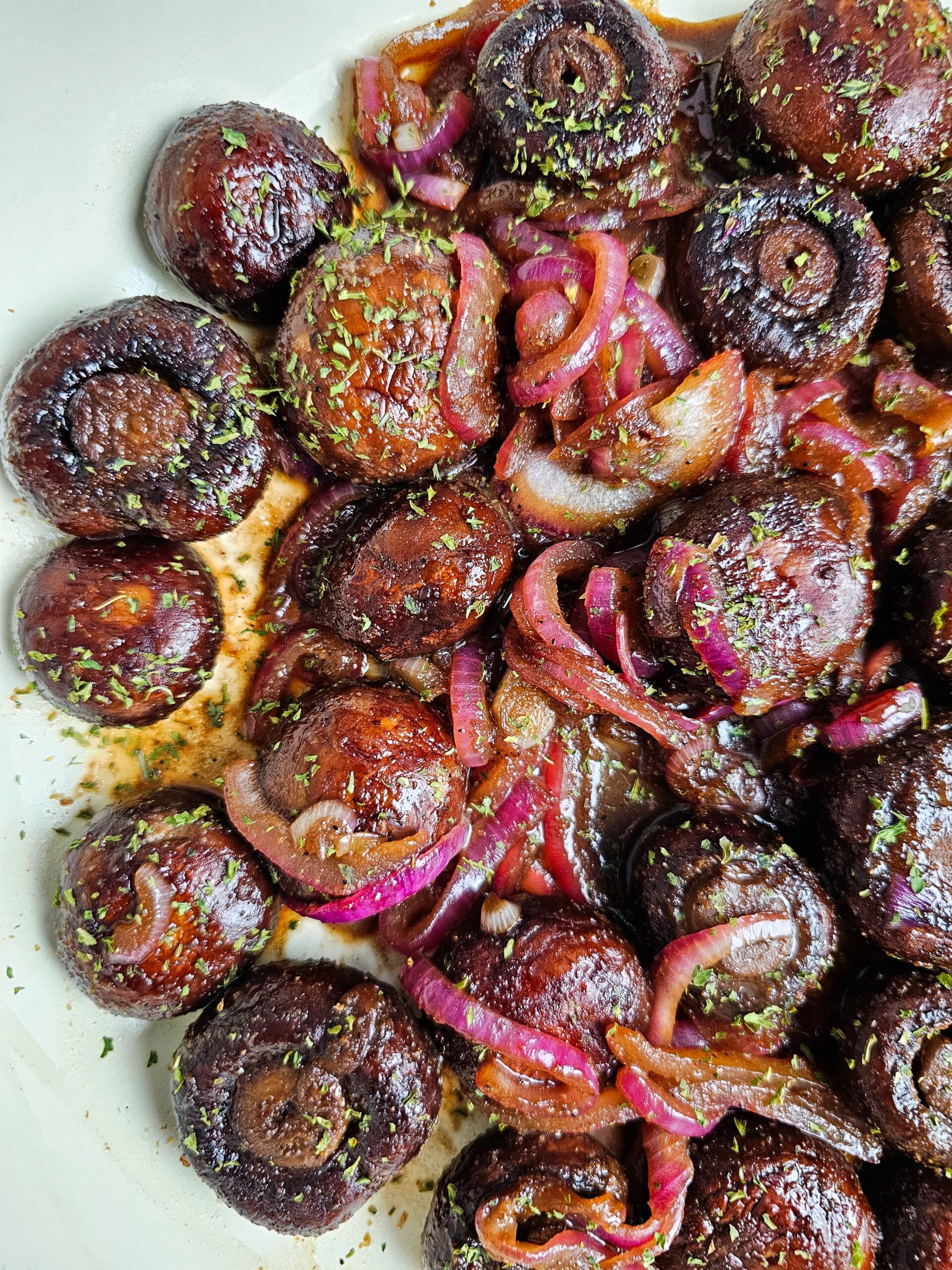 SAUTE THE RED ONIONS AND MUSHROOMS ALONG WITH THE OTHER INGREDIENTS