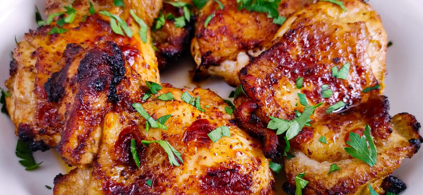 Crispy in Air Fryer Marinated Chicken Thighs Recipe