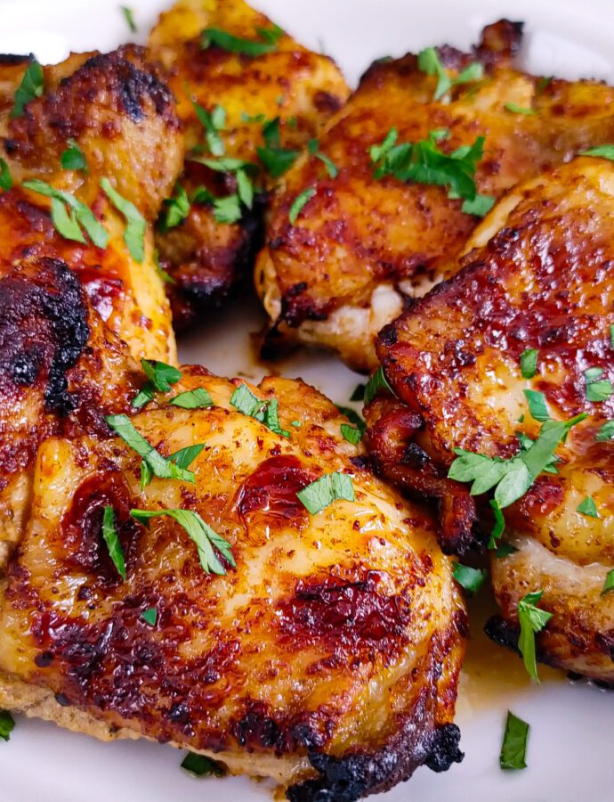 Crispy in Air Fryer Marinated Chicken Thighs Recipe