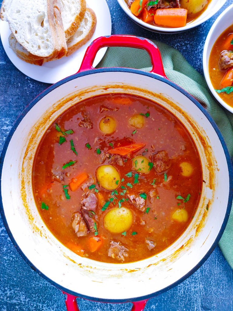 IRISH LAMB STEW IN DUTCH OVEN