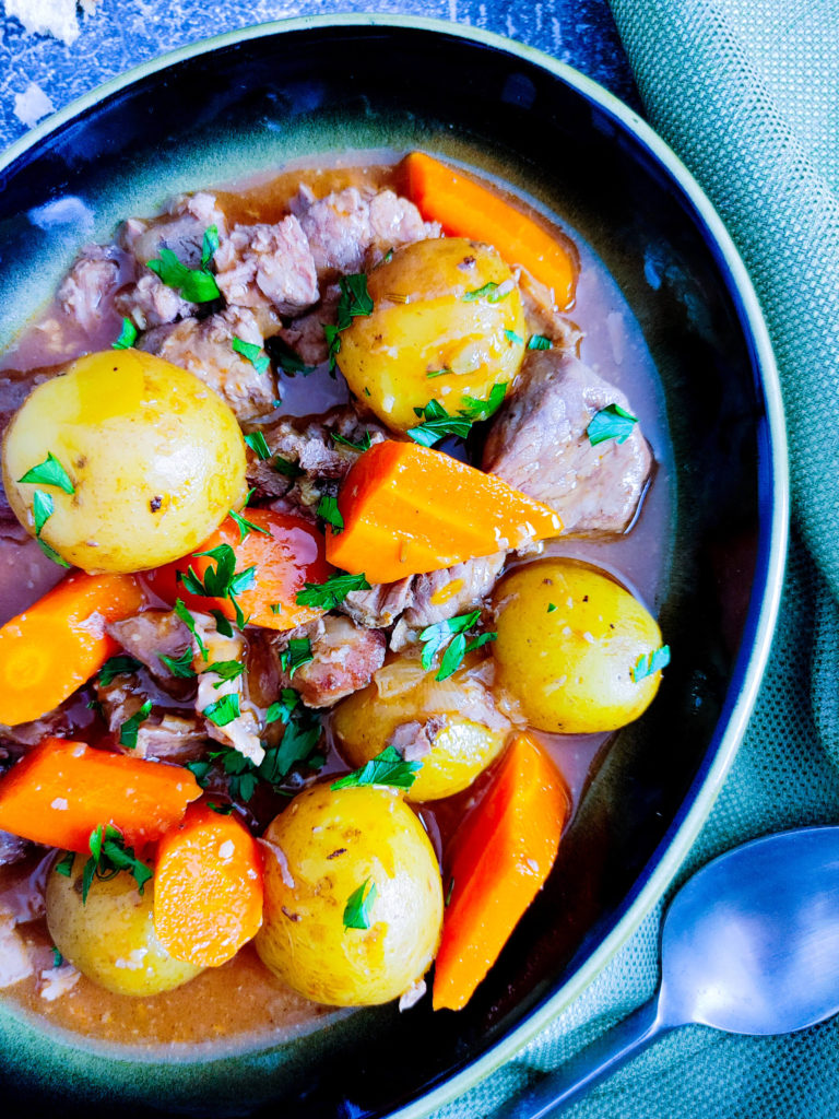 OVEN BRAISED IRISH LAMB STEW WITH GUINNESS