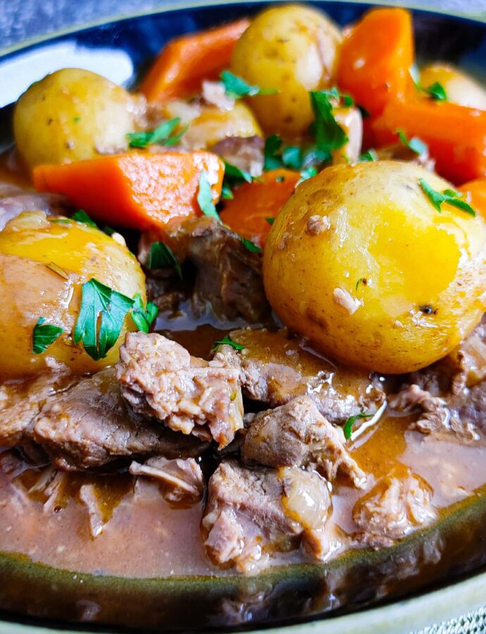Oven Braised Irish Lamb Stew with Guinness Recipe