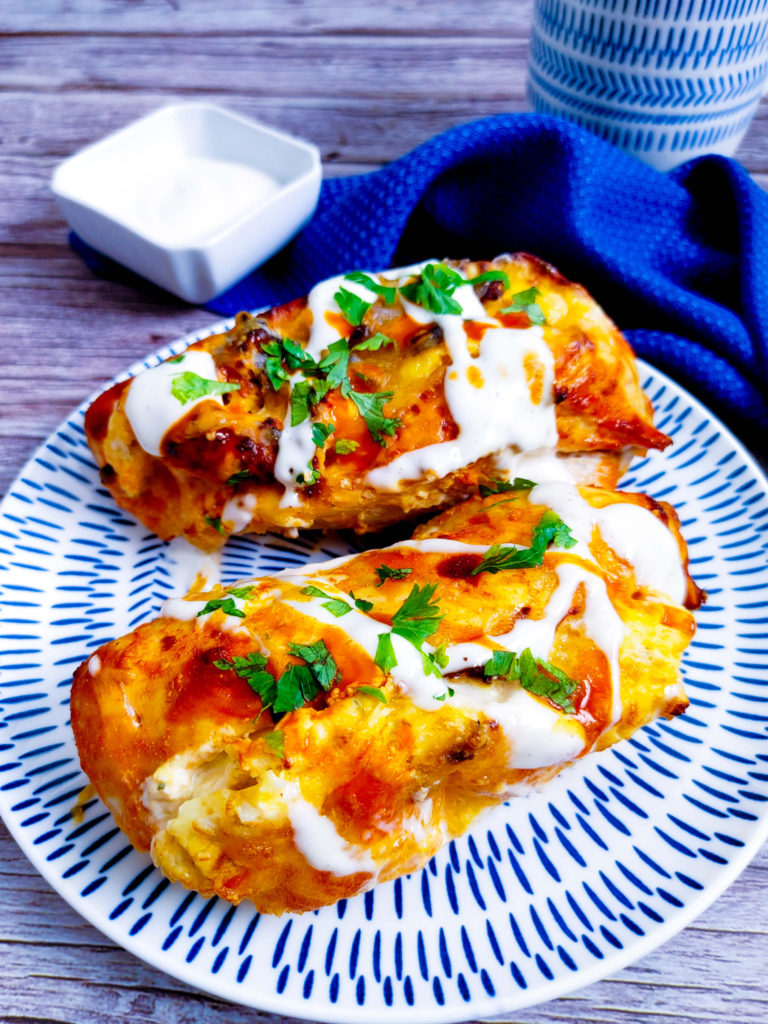 AIR FRYER STUFFED BUFFALO RANCH CHICKEN BREAST