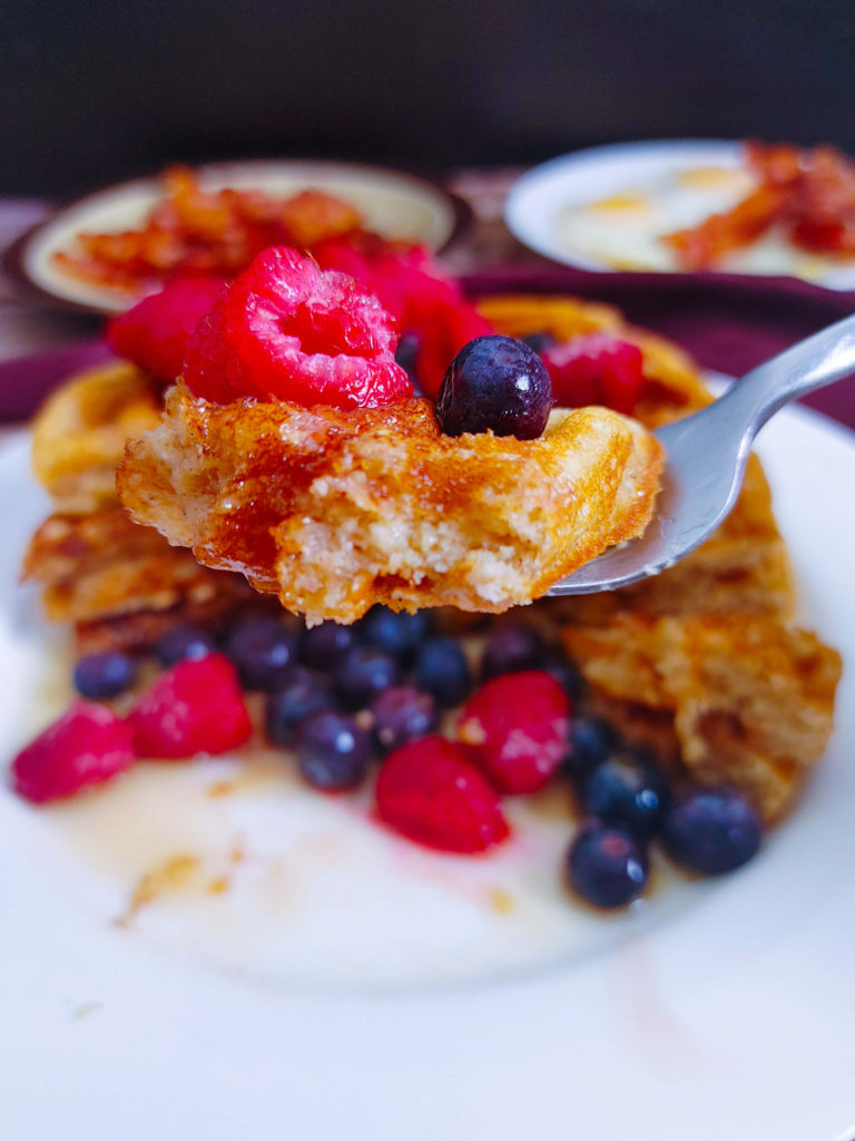 FORK FULL OF PROTEIN WAFFLES