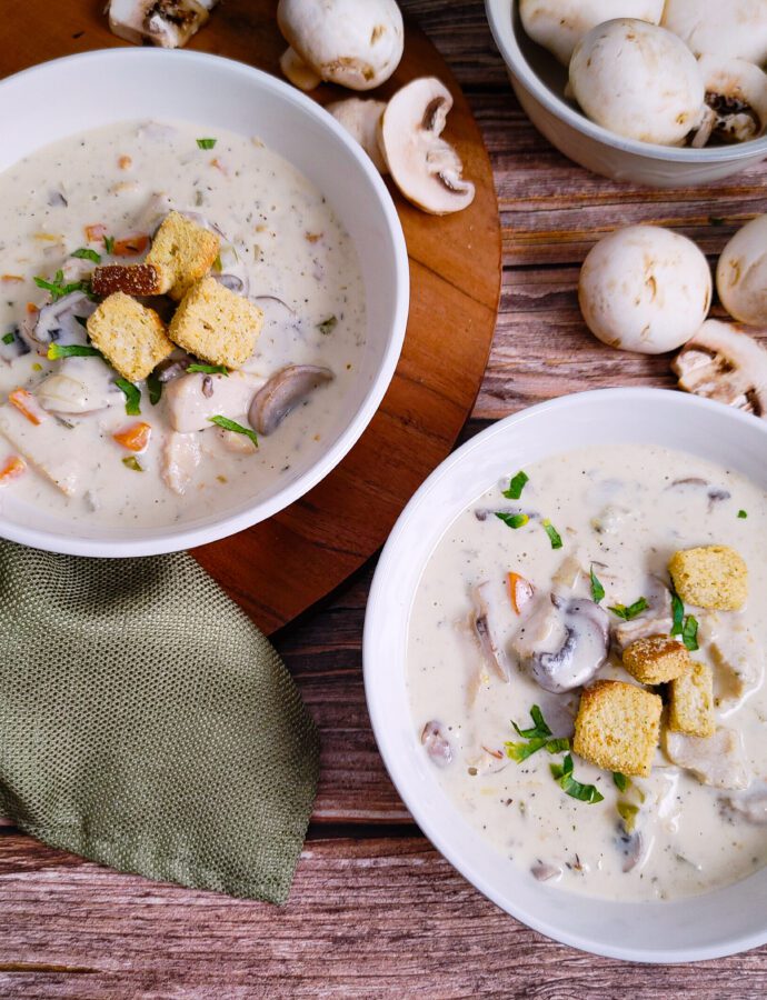 Easy Instant Pot Cream Chicken Mushroom Soup Recipe