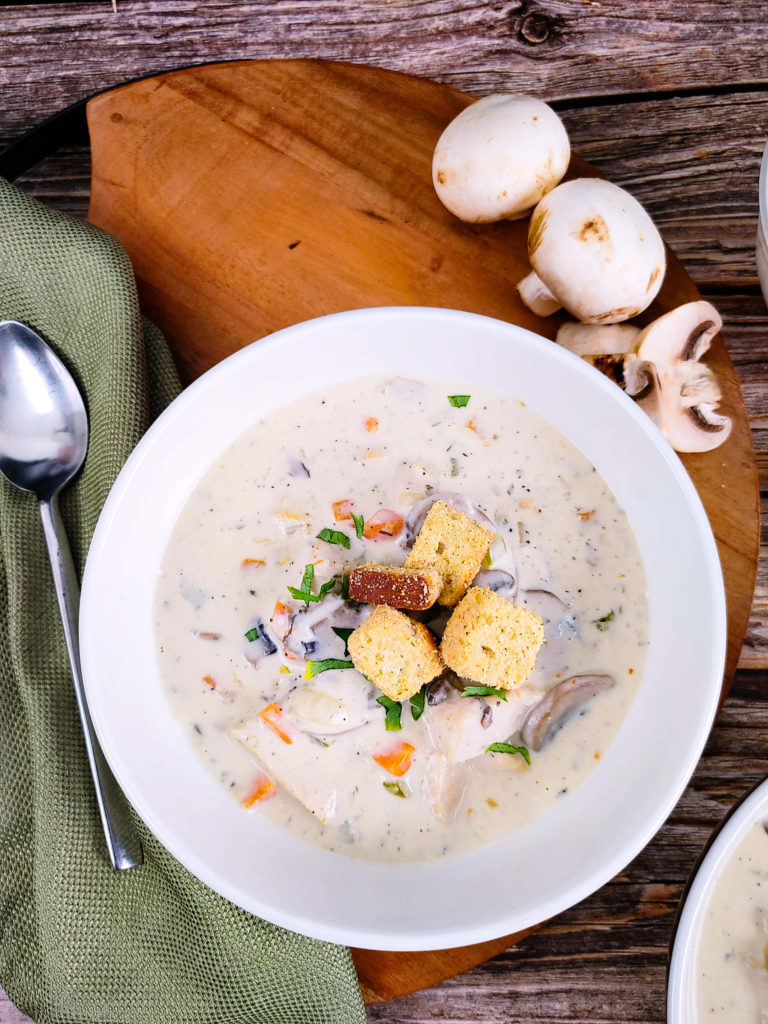 INSTANT POT CREAM CHICKEN MUSHROOMS SOUP