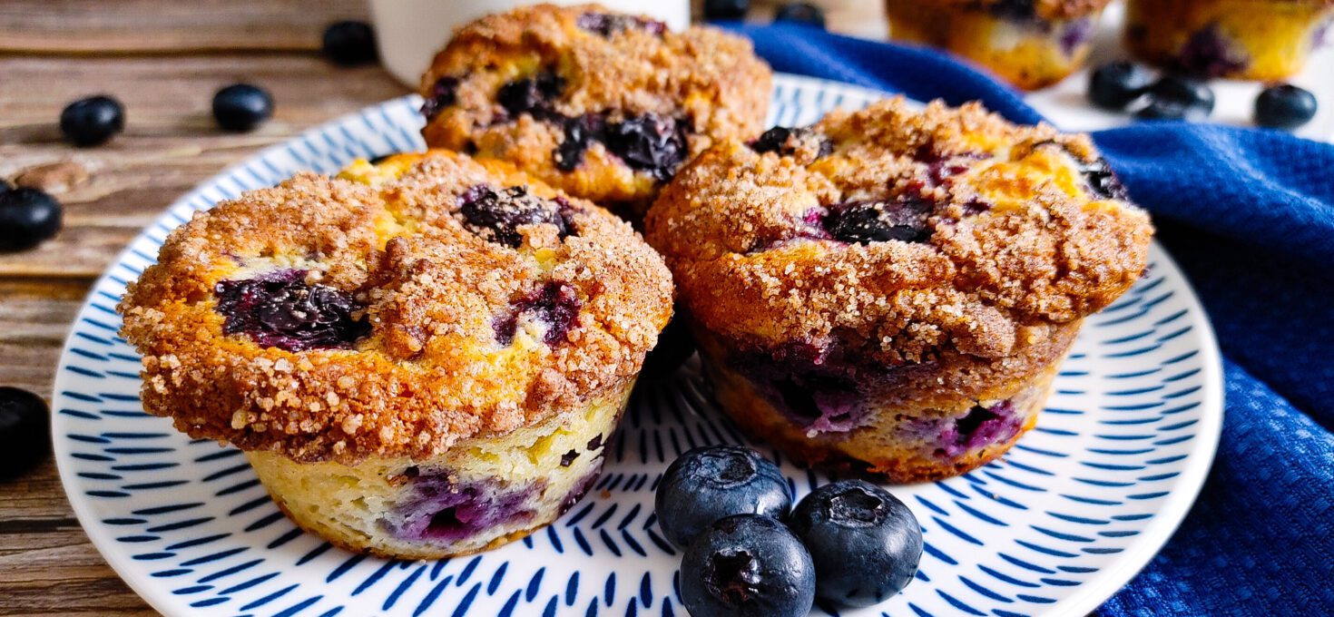 Kodiak Cakes Blueberry Sour Cream Breakfast Muffins