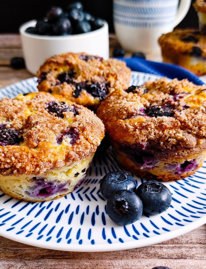 Kodiak Cakes Blueberry Sour Cream Breakfast Muffins