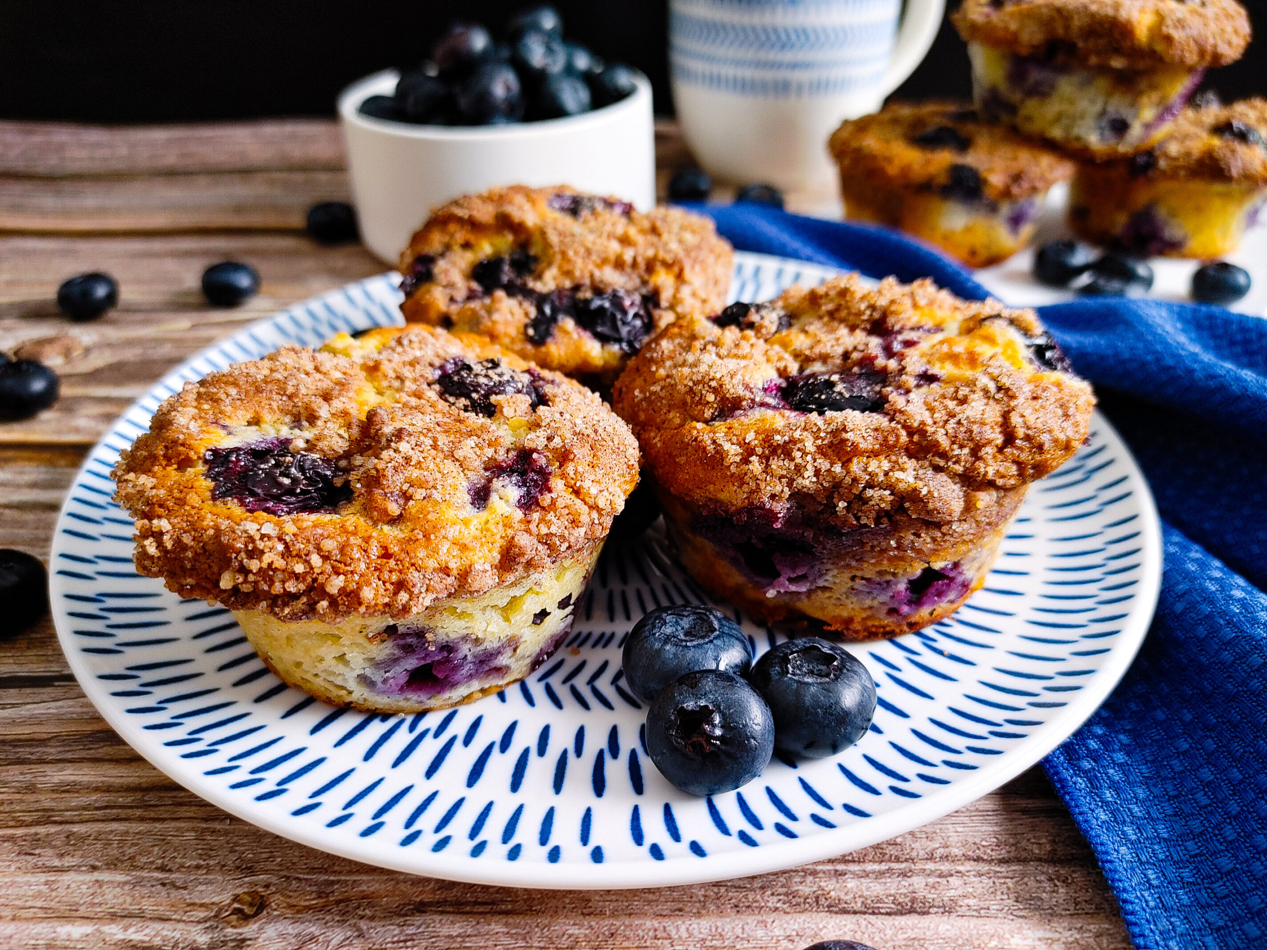Kodiak Cakes Blueberry Sour Cream Breakfast Muffins