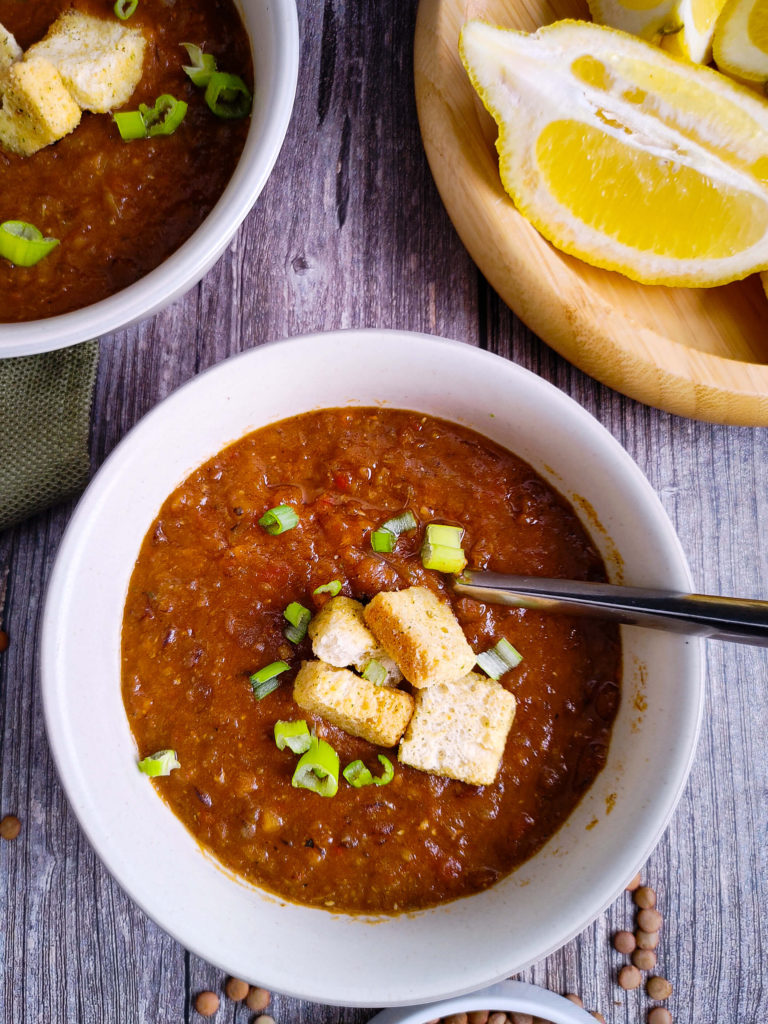 PLATED PRESSURE COOKER LENTILS WITH CURRY SOUP