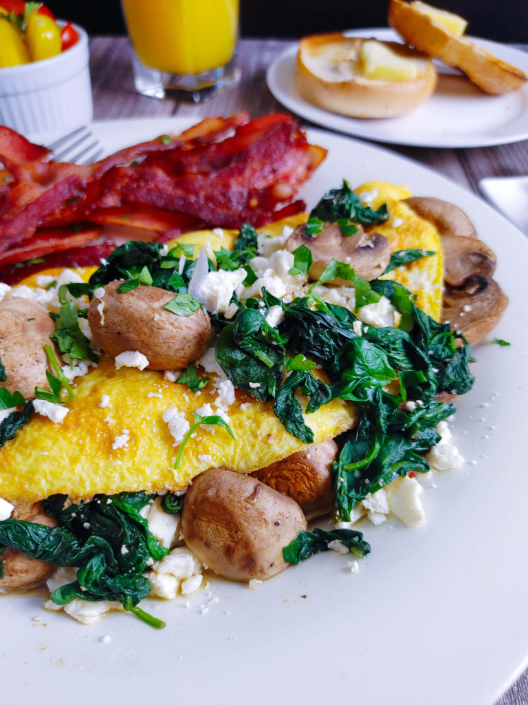 PLATED MUSHROOM AND SPINACH 