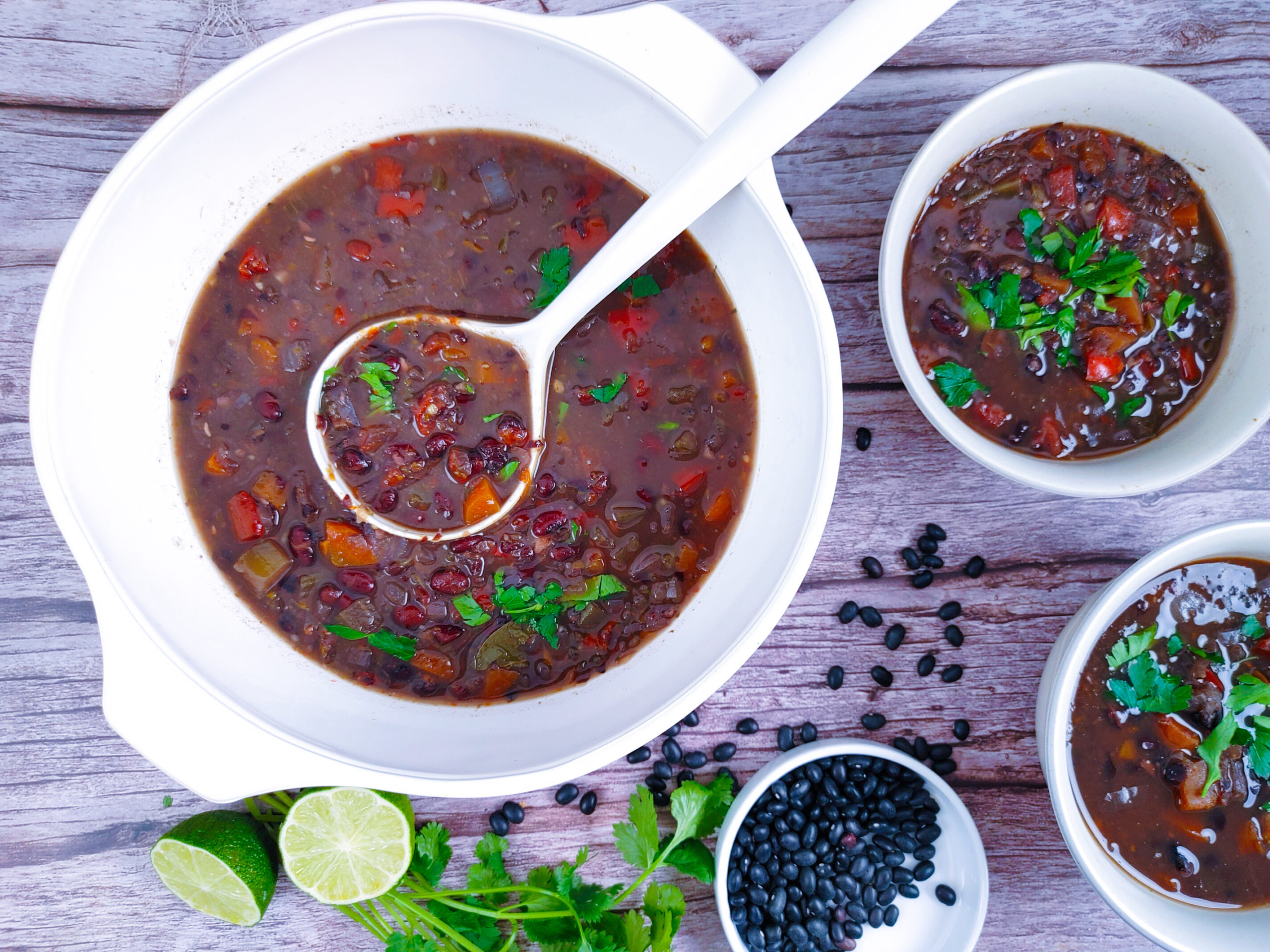 Easy Slow Cooker Vegan Black Bean Soup Recipe