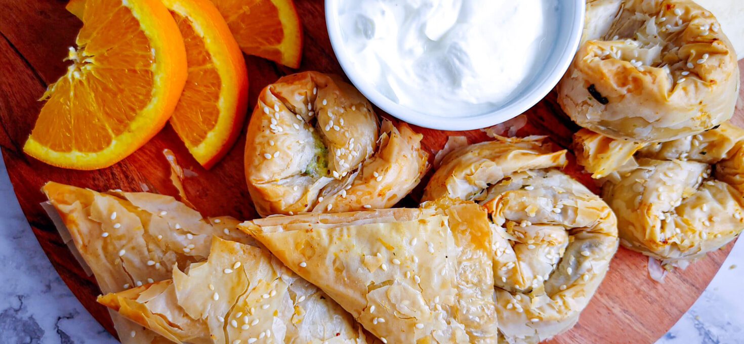 Savory Spinach and Feta Cheese Phyllo Dough Appetizer
