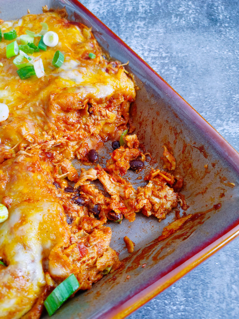 9 x 13 baking pan sliced weight watchers chicken enchilada