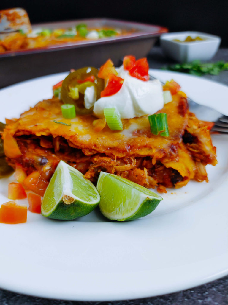 SLICE OF WEIGHT WATCHERS CHICKEN ENCHILADA