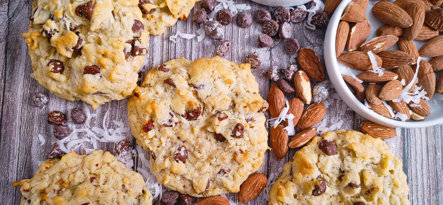 Easy Chocolate Chip Coconut Almond Cookies Recipe