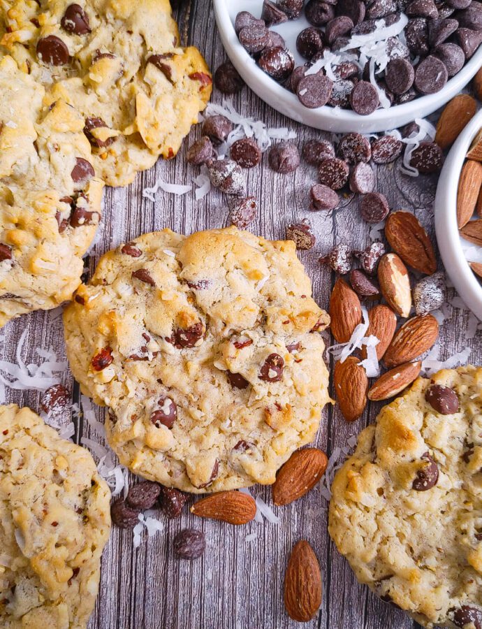 Easy Chocolate Chip Coconut Almond Cookies Recipe