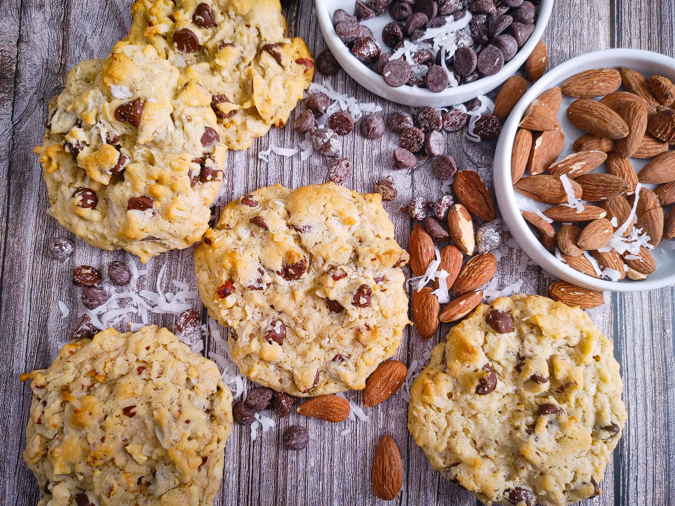 Easy Chocolate Chip Coconut Almond Cookies Recipe