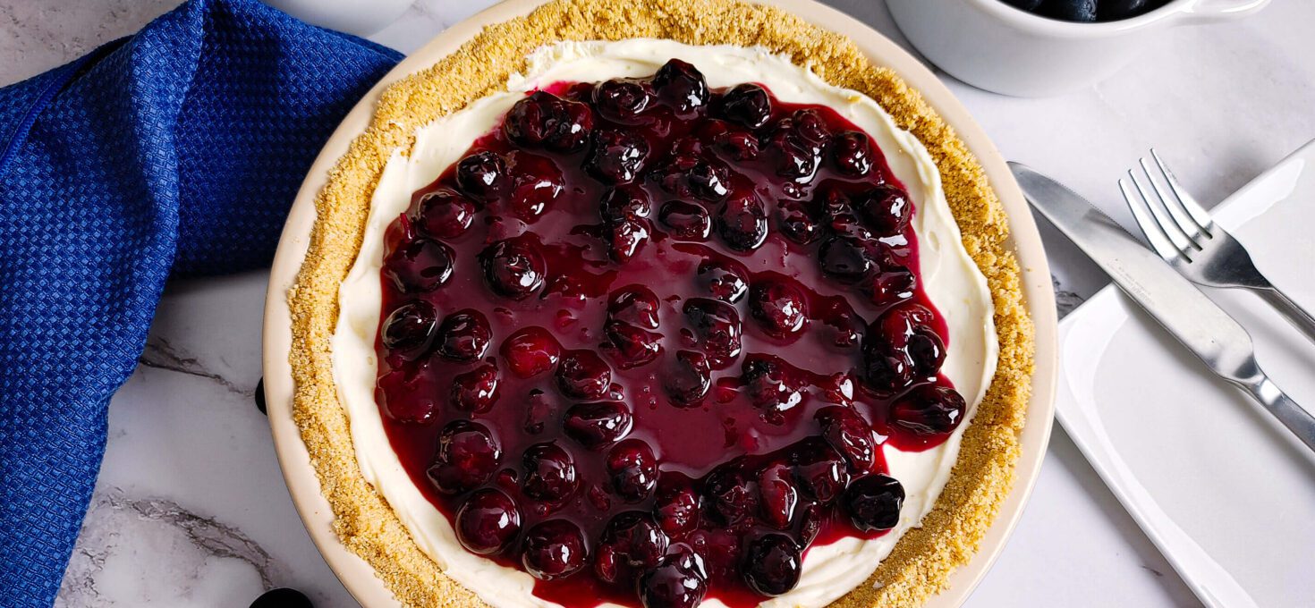 Quick No Bake Blueberry Cheesecake Pie Recipe