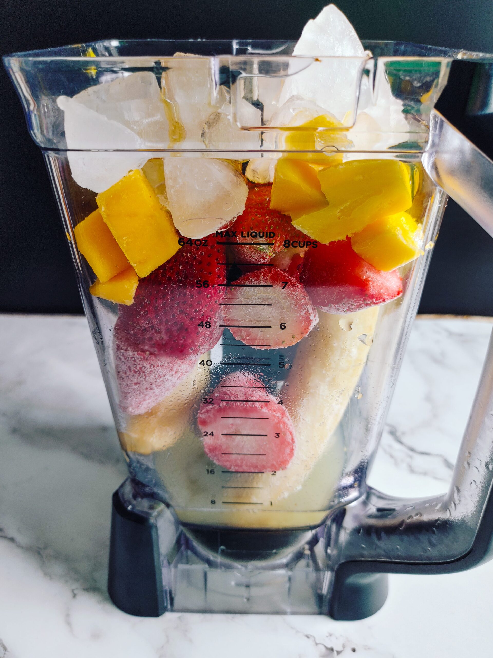 ADD ALL INGREDIENTS TO THE BLENDER