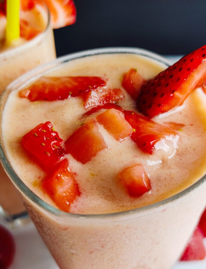 Easy Mango Banana Strawberry Sunshine Smoothie