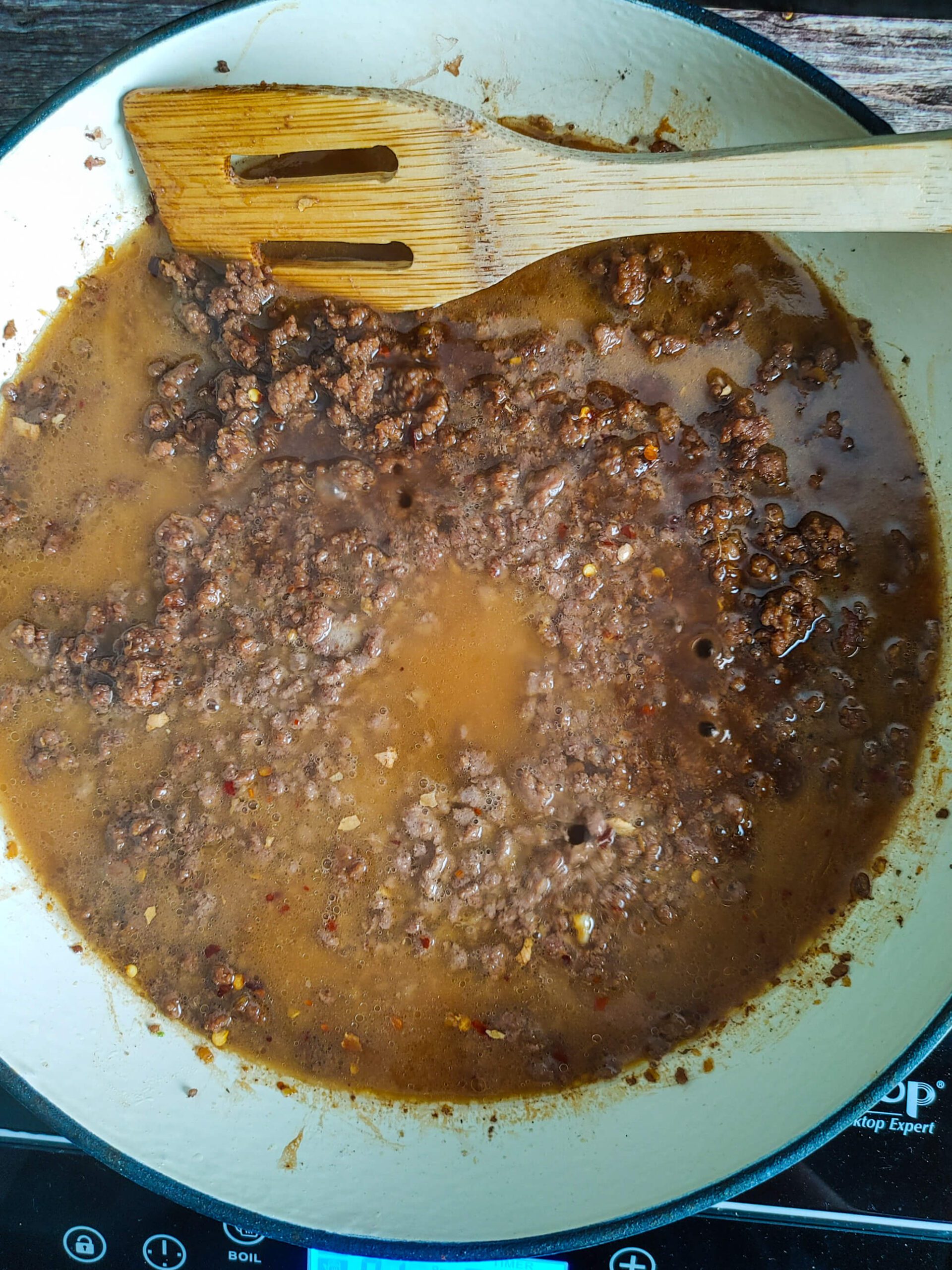 ADD THE SLURRY TO THE GROUND BEEF