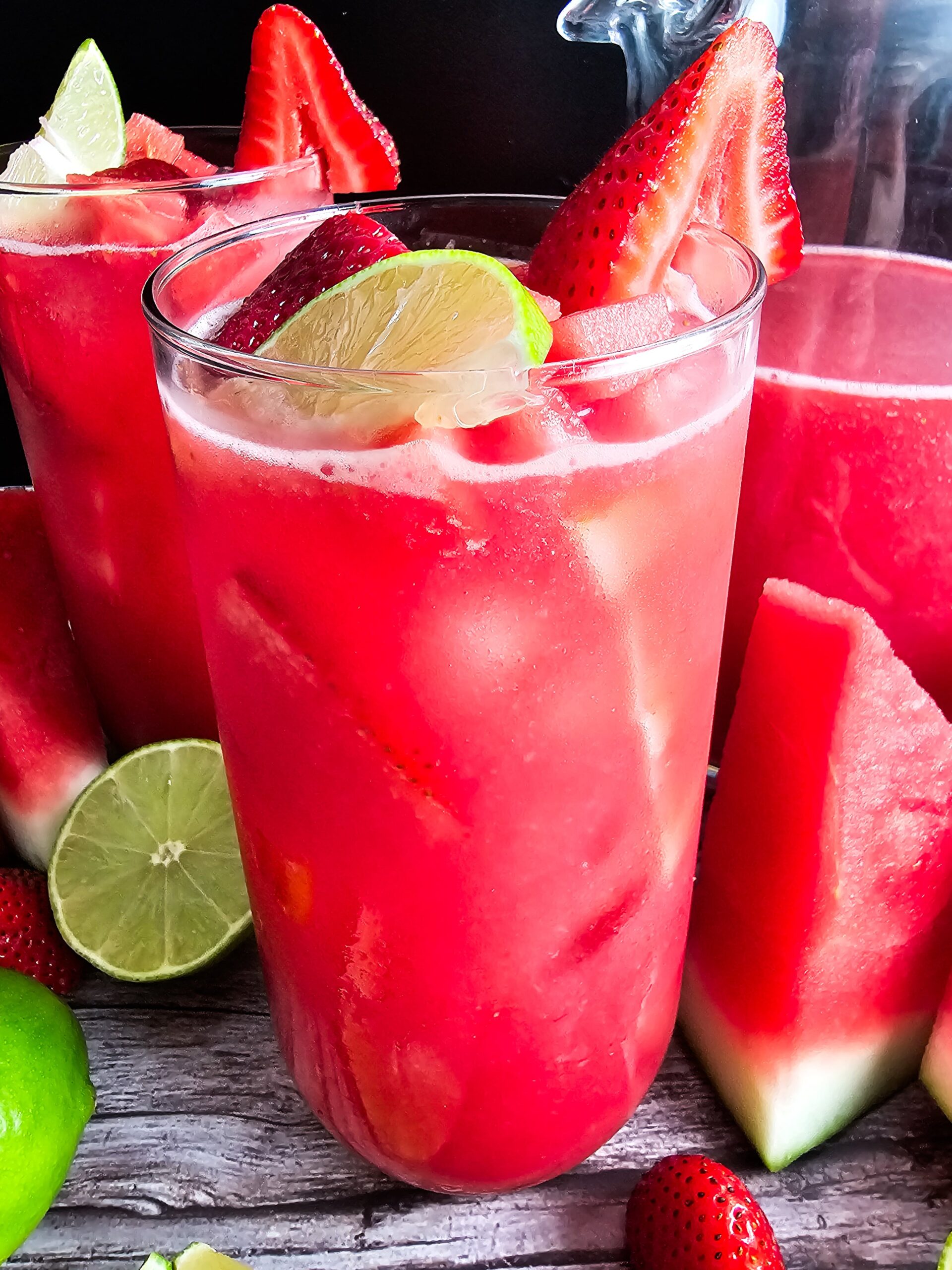 CHILL AND SERVE THE STRAWBERRY WATERMELON AGUA FRESCA