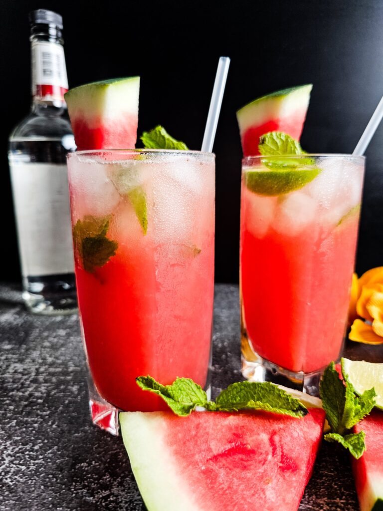 WATERMELON MOJITO WITH A BOTTLE OF RUM