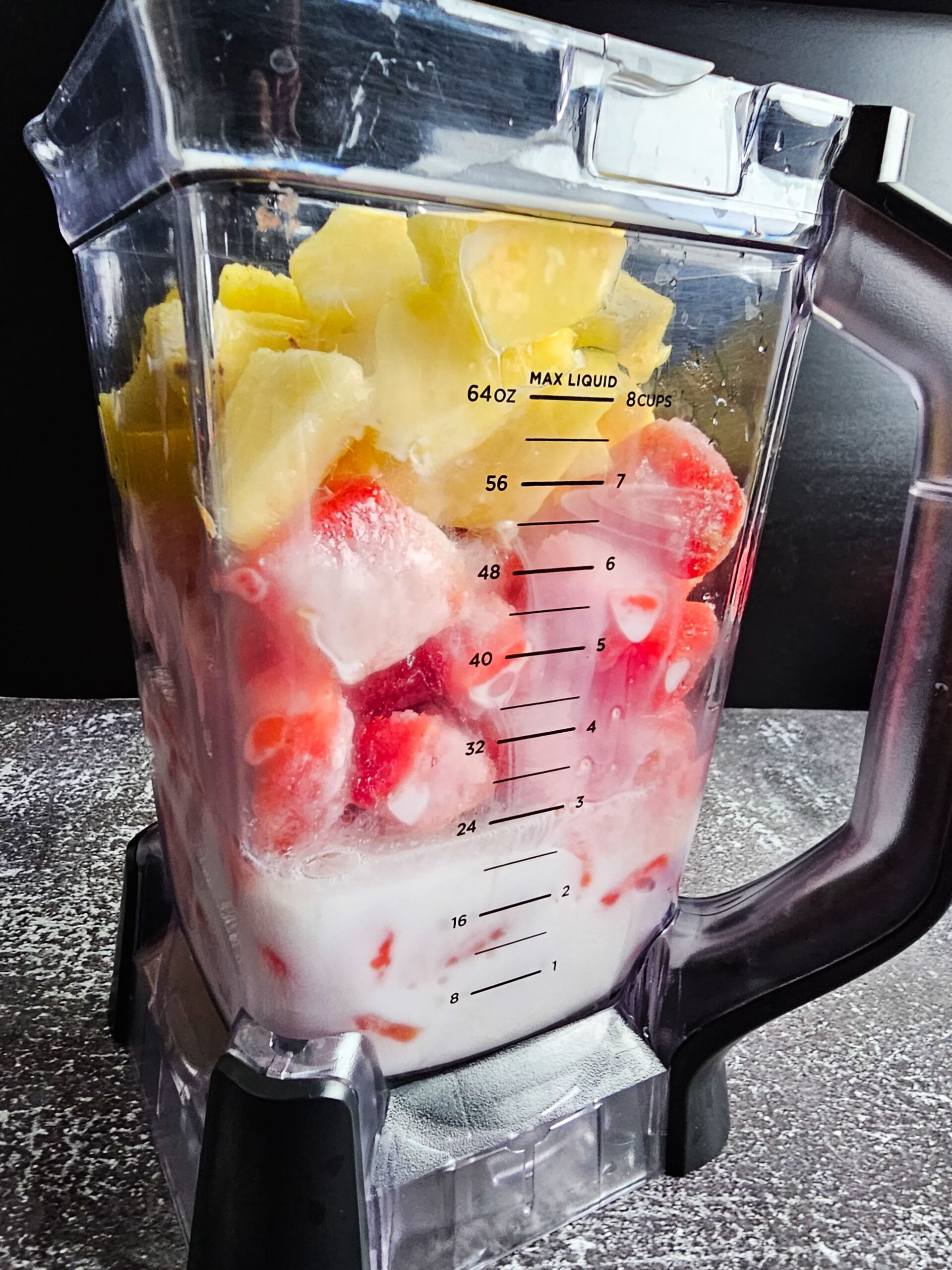 ADD ALL THE INGREDIENTS TO THE BLENDER