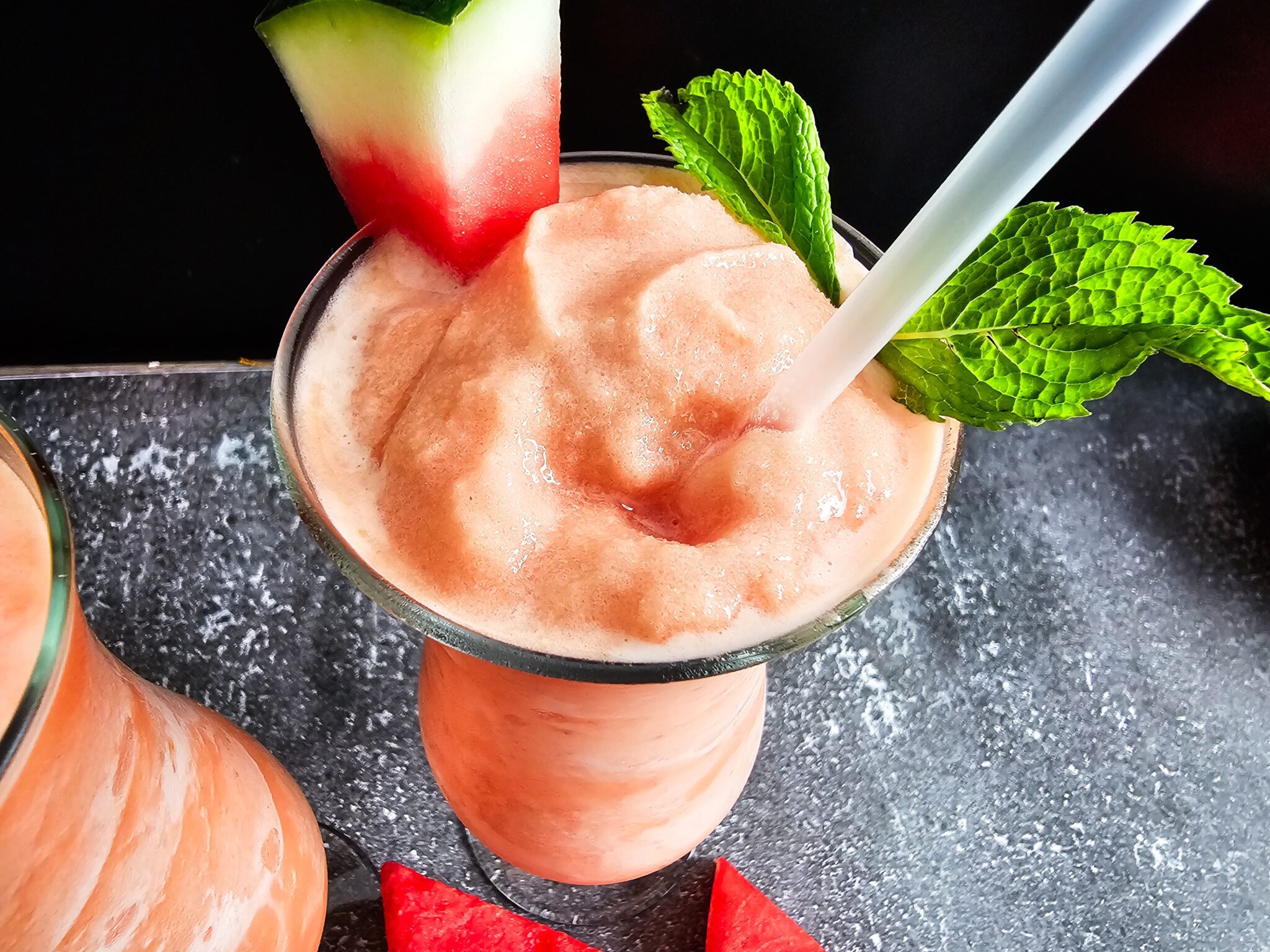 Watermelon Colada Paradise in a Glass - U Keep Cooking