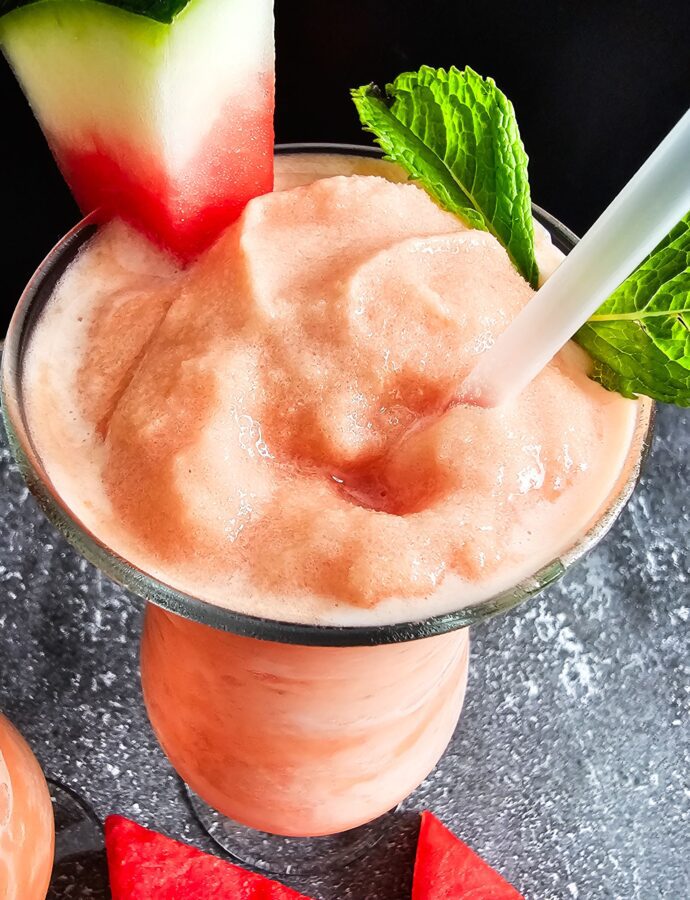 Watermelon Colada Paradise in a Glass