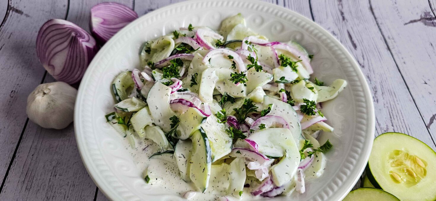 Cool Down with Creamy Cucumber Salad Recipe