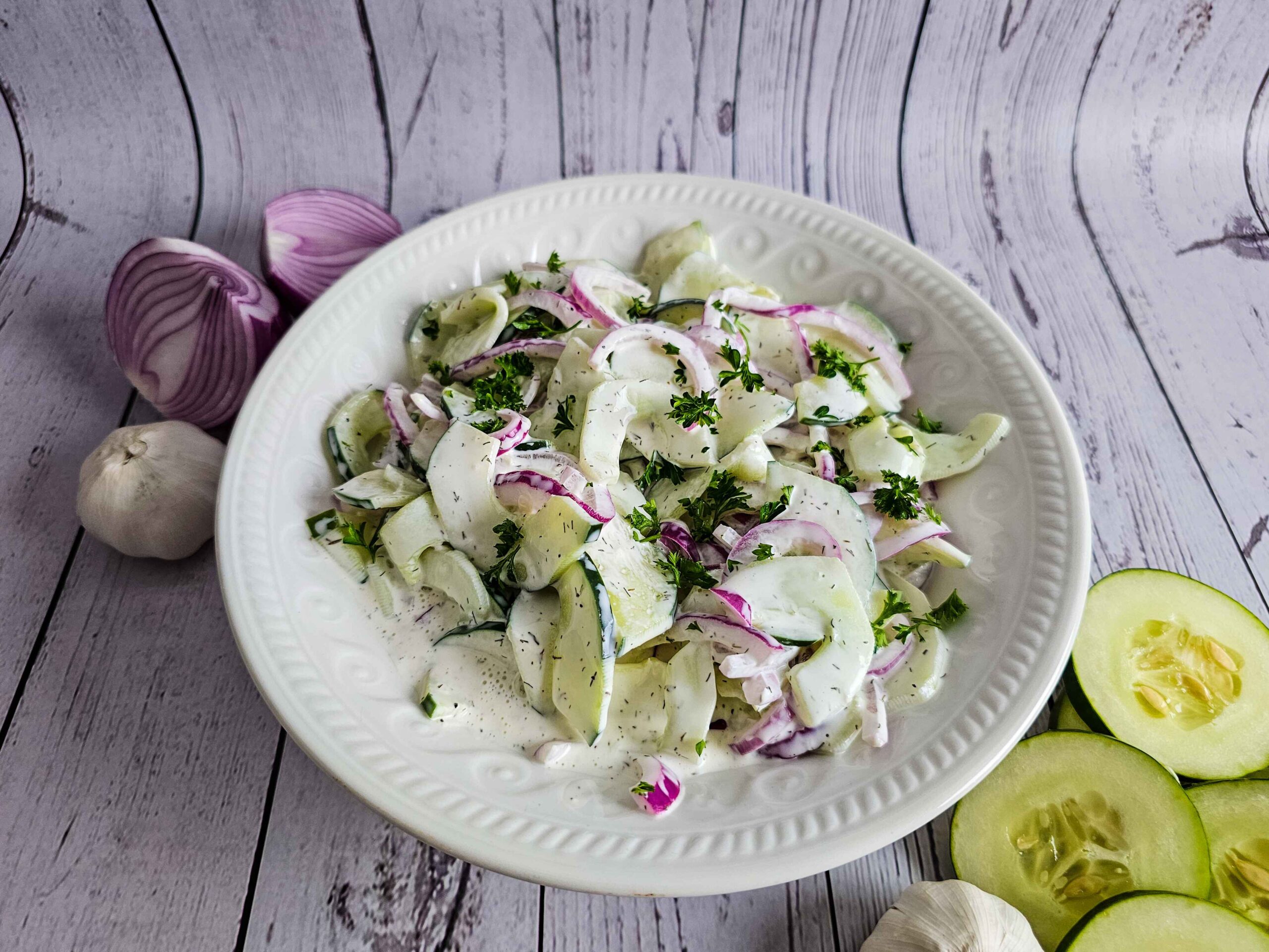 Cool Down with Creamy Cucumber Salad Recipe