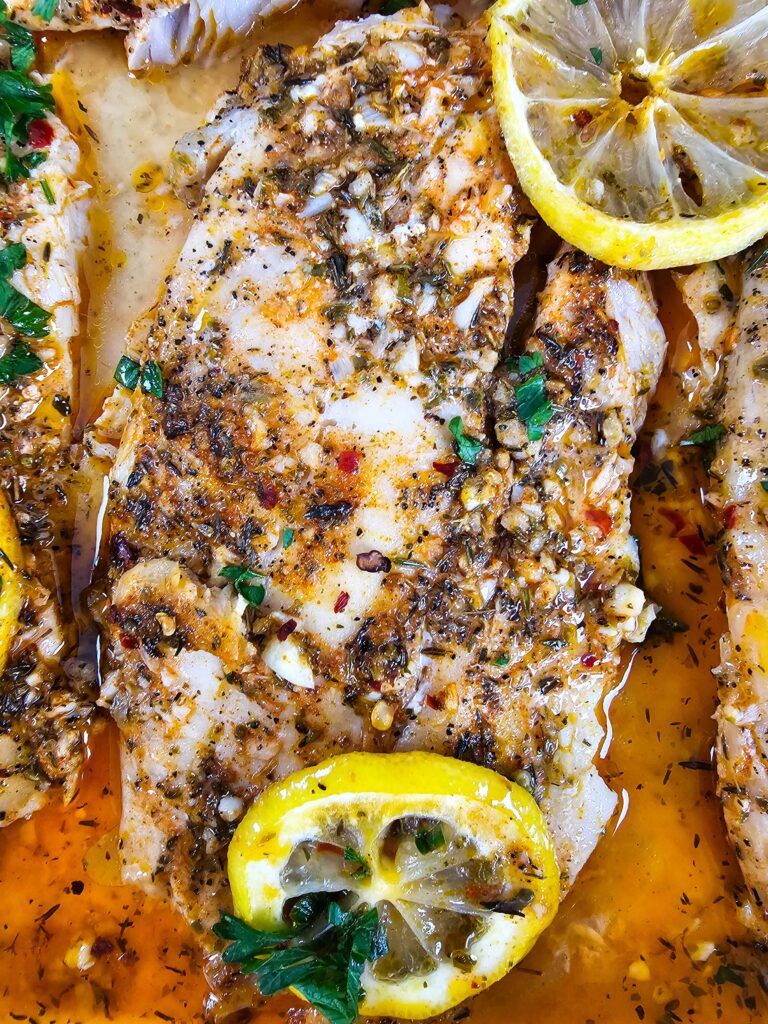 BAKED GARLIC INFUSED TILAPIA